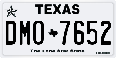 TX license plate DMO7652