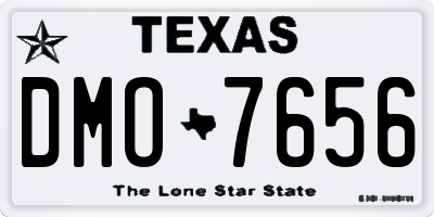 TX license plate DMO7656