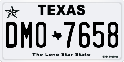 TX license plate DMO7658