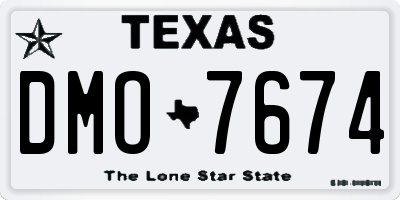 TX license plate DMO7674
