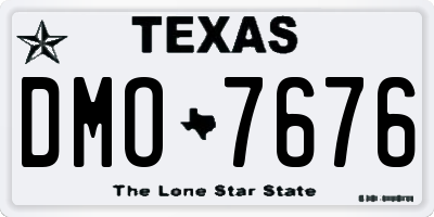 TX license plate DMO7676