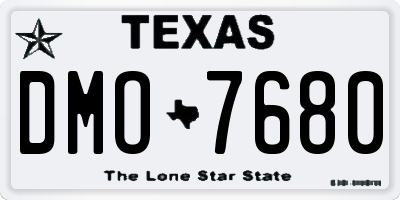 TX license plate DMO7680