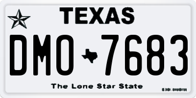 TX license plate DMO7683