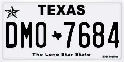 TX license plate DMO7684
