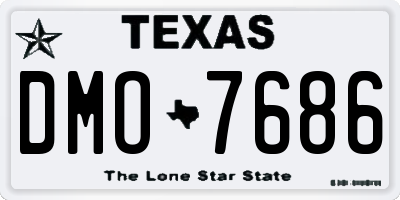 TX license plate DMO7686