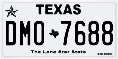 TX license plate DMO7688