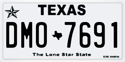TX license plate DMO7691