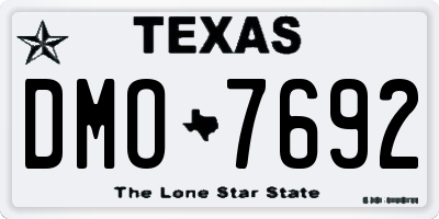 TX license plate DMO7692