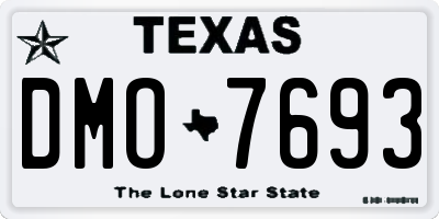 TX license plate DMO7693