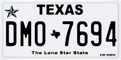 TX license plate DMO7694