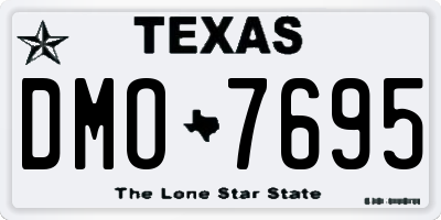 TX license plate DMO7695