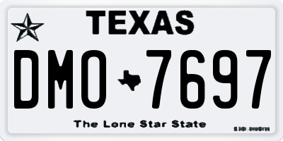 TX license plate DMO7697