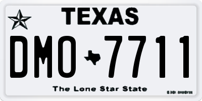 TX license plate DMO7711