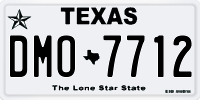 TX license plate DMO7712