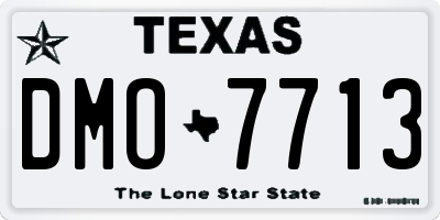 TX license plate DMO7713