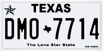 TX license plate DMO7714