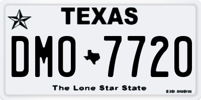 TX license plate DMO7720