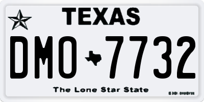 TX license plate DMO7732