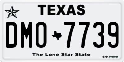 TX license plate DMO7739