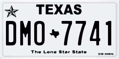 TX license plate DMO7741