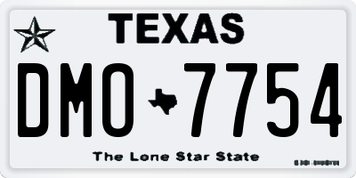 TX license plate DMO7754