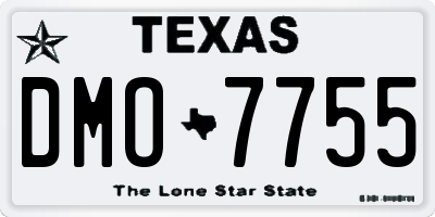 TX license plate DMO7755
