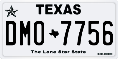 TX license plate DMO7756