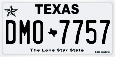 TX license plate DMO7757