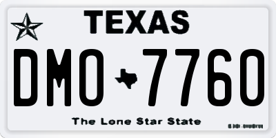 TX license plate DMO7760