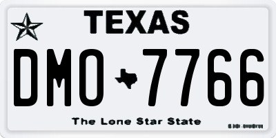 TX license plate DMO7766