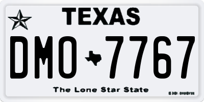 TX license plate DMO7767