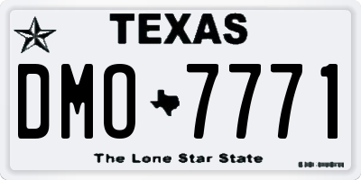 TX license plate DMO7771