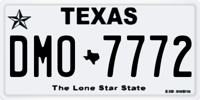 TX license plate DMO7772