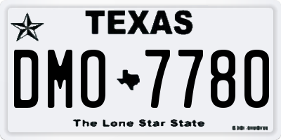 TX license plate DMO7780