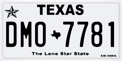 TX license plate DMO7781