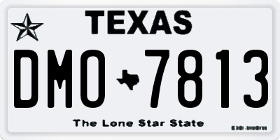 TX license plate DMO7813