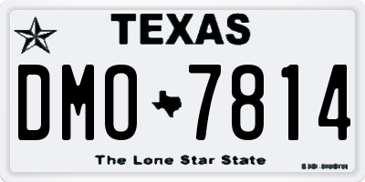 TX license plate DMO7814