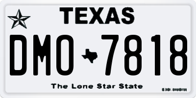 TX license plate DMO7818