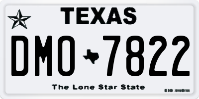 TX license plate DMO7822