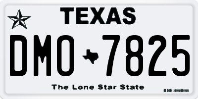 TX license plate DMO7825