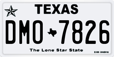 TX license plate DMO7826