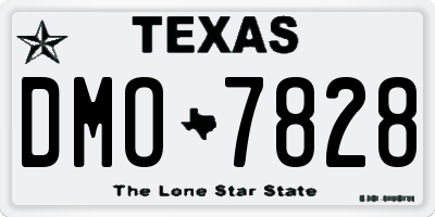 TX license plate DMO7828