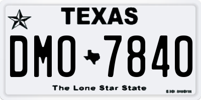TX license plate DMO7840