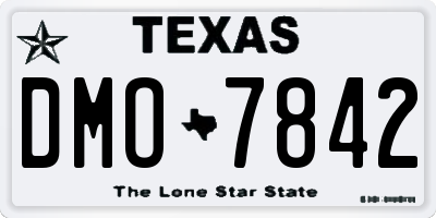 TX license plate DMO7842