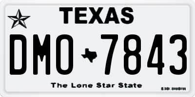 TX license plate DMO7843