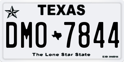 TX license plate DMO7844