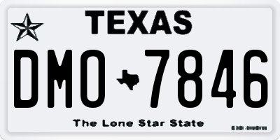 TX license plate DMO7846