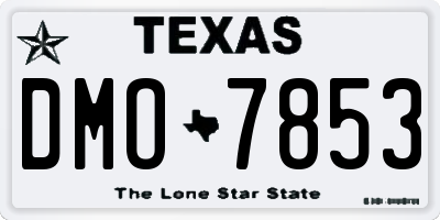 TX license plate DMO7853