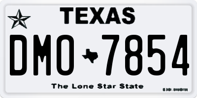 TX license plate DMO7854