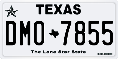 TX license plate DMO7855